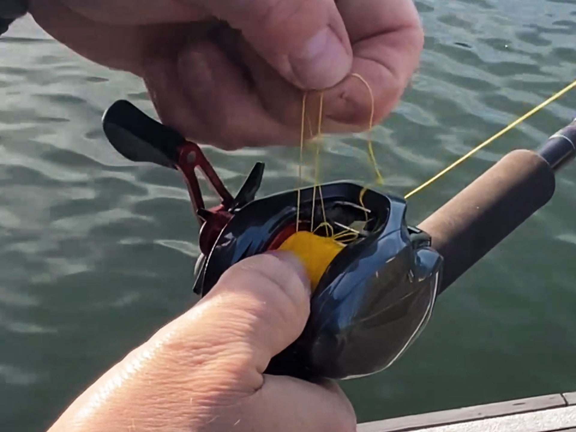 Svivlo baitcaster reel close up